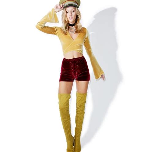 Homecooked Karma Burgundy Velvet Lace Up Shorts Dolls Kill