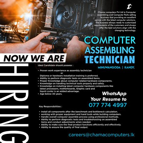 Computer Assembling Technician Job At Chama Computers Ltd