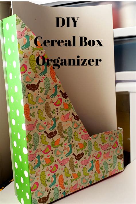 5 Easy Cardboard Crafts For Kids And Adults Cereal Box Organizer