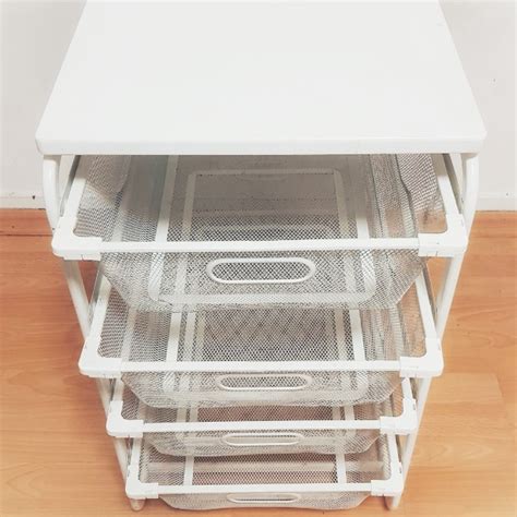 Sliding wire baskets are an economical and practical choice for closet storage or for any room in the home. Ikea algot wire basket drawers, Furniture, Shelves ...