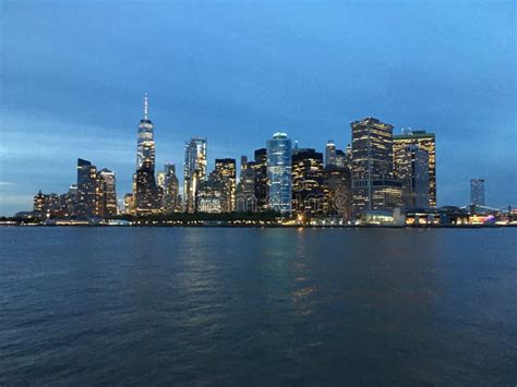 Upper New York Bay During Sunset In June In New York Ny Stock Image