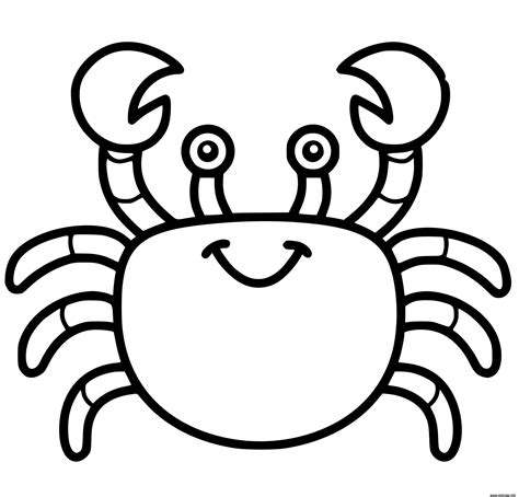 Coloriage Crabe Facile Maternelle Dessin Crabe à Imprimer