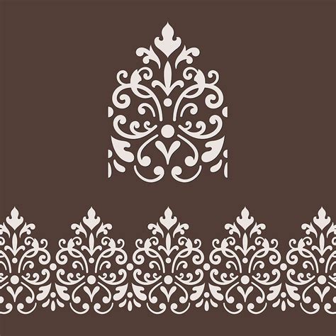Border Frame With Damask Ornament Vector Eps Ai Uidownload