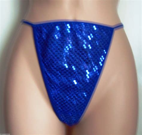 Blue Sequin Thong Sizes 14 To 16 Bnwt