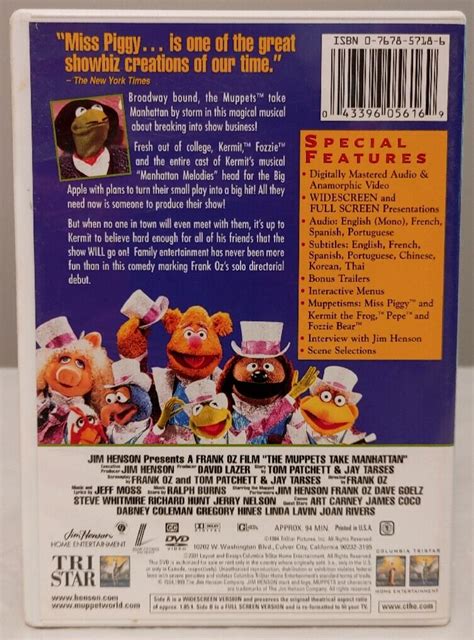 The Muppets Take Manhattan 1984 Dvd Free Shipping 43396056169 Ebay