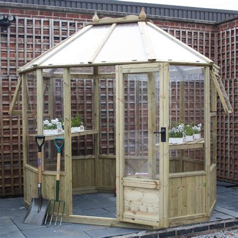 Mercia Octagonal Greenhouse W8ft X D6ft Free Uk Delivery Wooden