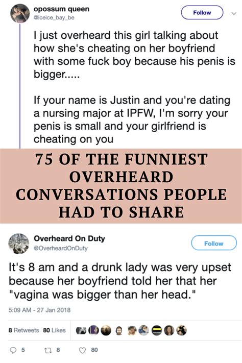 75 of the funniest overheard conversations people had to share really funny memes funny af
