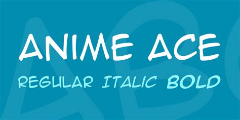 Anime Ace Font Dafont Free