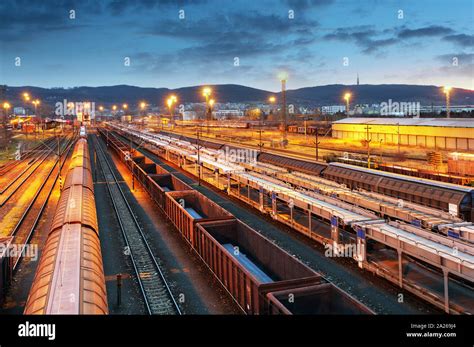 Freight Trains Cargo Transportation Stock Photo Alamy
