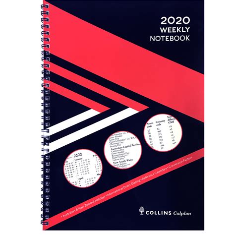 2023 Collins Colplan Notebook Diary Week To View A4 Red Blue