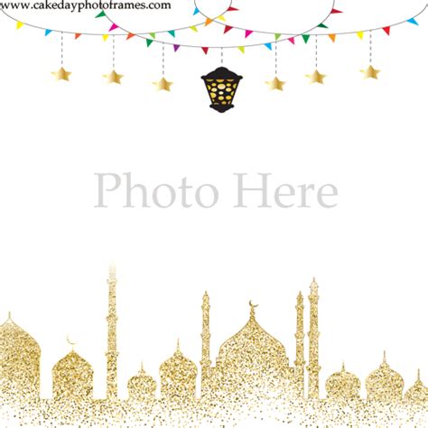 Ramadan Mubarak With Mosque Frame Download Png Image