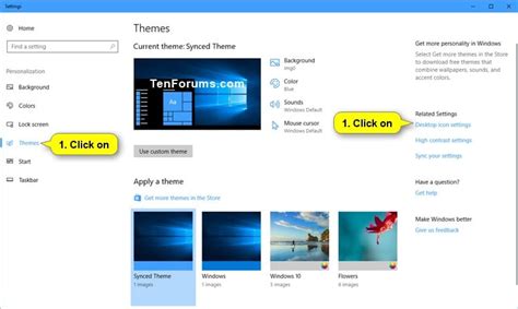 Add Or Remove Default Desktop Icons In Windows 10 Tutorials