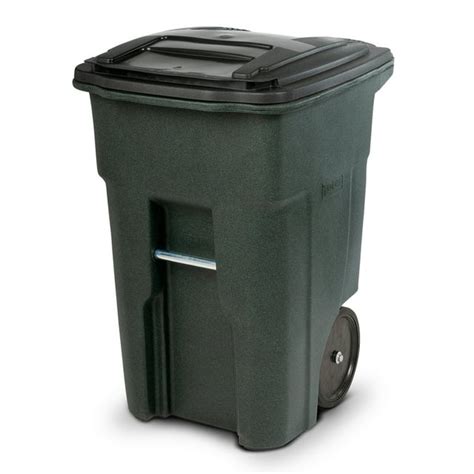 Toter 48 Gallon Trash Can Greenstone With Quiet Wheels And Lid