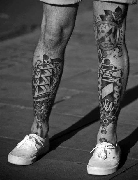 Incredible Shin Tattoos For Men Inspiration Guide Leg