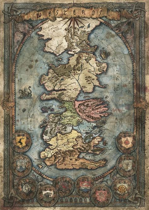 Westeros Map Game Of Thrones Westeros Map Map Games Game Of