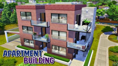 Apartment Building The Sims 4 Speed Build And Save File No Cc Youtube