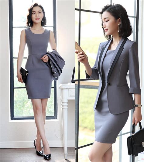 Aidenroy 2018 Hot Ladies Dress Suit For Work Full Sleeve Blazer Sleeve Borizcustom