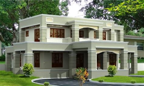 Exterior Colour Combination 2 Storey House Design Kerala House
