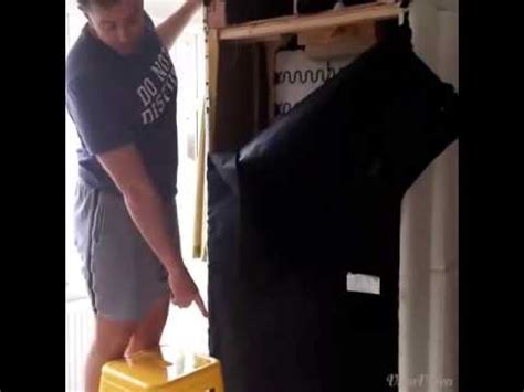Furniture stores might not let you return your new couch if you measure the couch to ensure it will fit through the door. Removing sofa arms to fit through small doorway. - YouTube