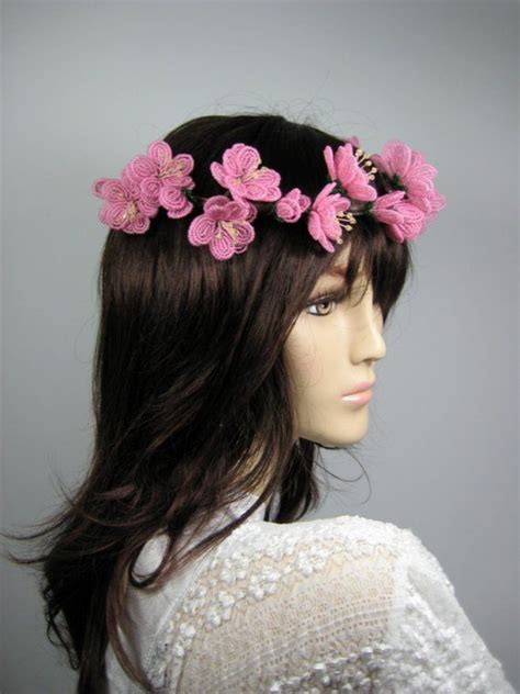 Bridal Headpiece Cherry Blossoms Flower Girl Sakura Hair Etsy