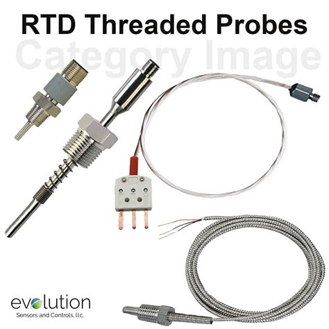 Rtd Probes With Fittings Pt100 2 Wire Class B Evolution Sensors And