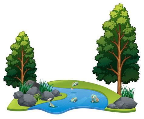 Fish In River Clipart