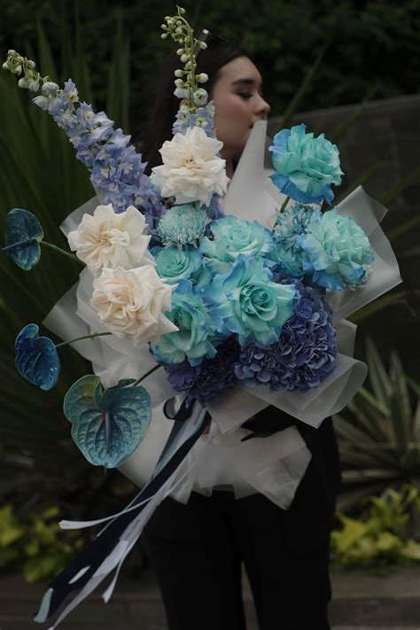 Gabrella Blue Bouquet Baleton Flowerchef