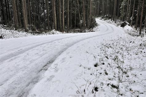 1726 Snow Covered Winding Road Mountain Stock Photos Free And Royalty