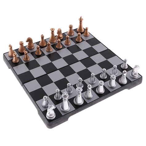 Folding Magnetic Chess Set With Folding Chess Board For Kids And Adults