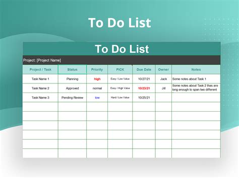 Excel Of Printable To Do List Xlsx Wps Free Templates