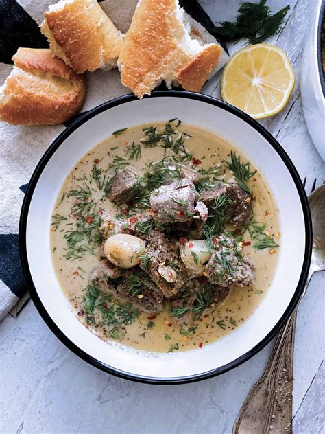 Greek Lamb Stew Avgolemono Recipe Lamb Stew Lemon Soup Slow