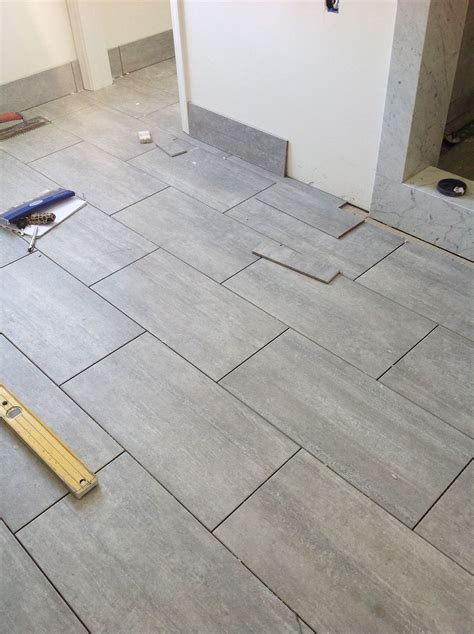 Grey Faux Wood Rectangular Tile Faux Wood Tiles Tile Floor Living