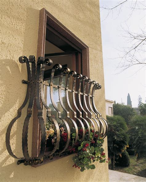 For Style And Security Wrought Iron Makes Excellent Window Treatments