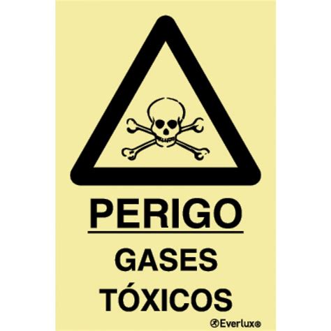 Perigo Gases TÓxicos Símbolo E Texto Proibição E Alerta