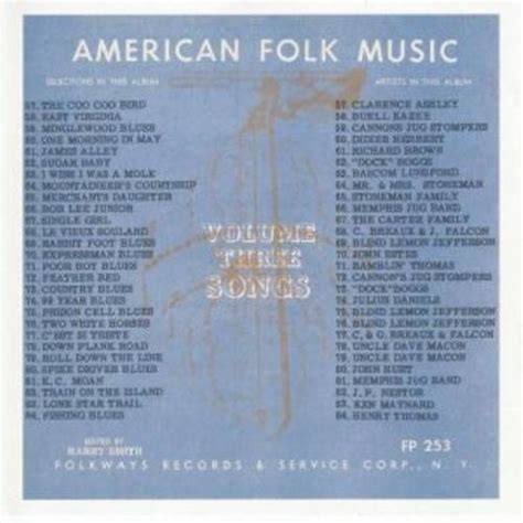 Various Artists Harry Smith Anthology Of American Folk Music Volume
