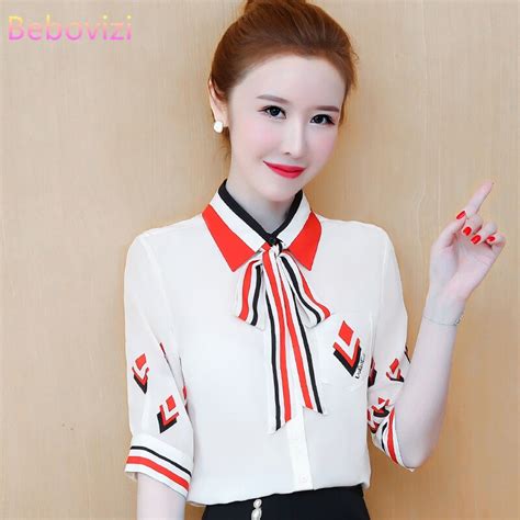 fashion korean white office lady women blouse summer 2020 new tops and blusas blouse aliexpress