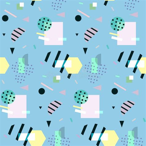 Seamless Geometric Vintage Pattern In Retro 80s Style Memphis Ideal