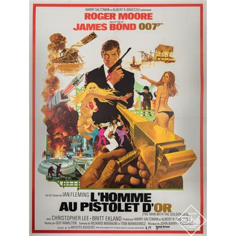 Affiche Ancienne James Bond L Homme Au Pistolet D Or