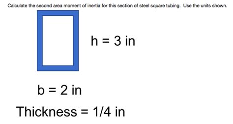 The moment of inertia is very useful in solving a number of problems in mechanics. Solved: Calculate The Second Area Moment Of Inertia For Th ...