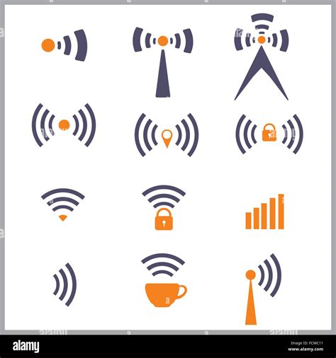 Wireless Network Symbol Stock Vector Image And Art Alamy