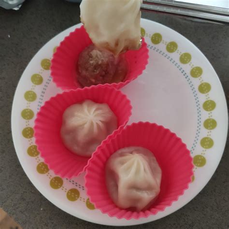 Not The Best Quality Image But I Put My Soup Dumplings In Silicone Cupcake Cups Before Putting