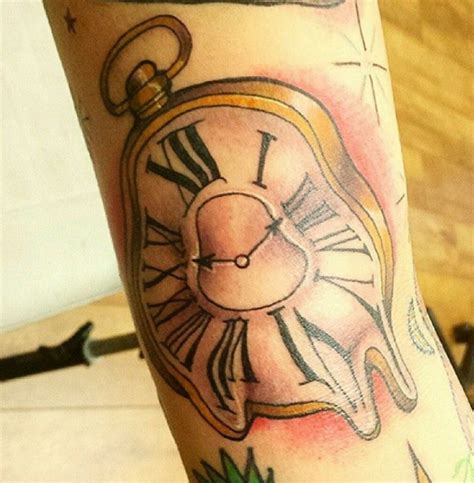 Melting Clock Tattoo White Rabbit Tattoo Clock Tattoo Tattoos