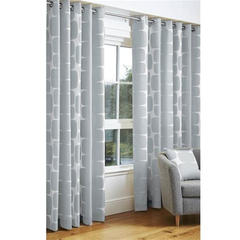 Scion Lohko Eyelet Headed Curtains Silver • Glasswells ...