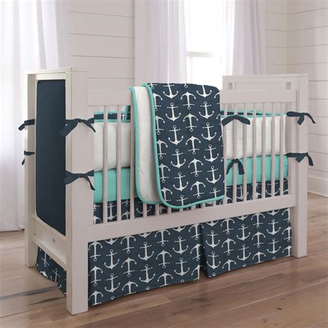 navy anchors baby crib bedding navy anchor bed sets