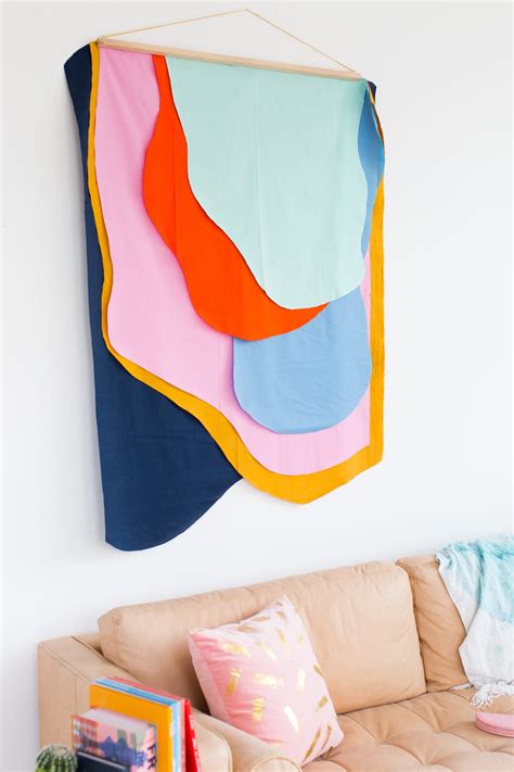 How To Make A Colorful Diy Fabric Wall Hanging — Sugar And Cloth