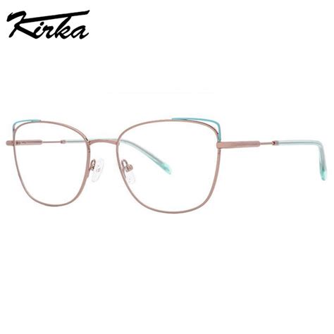 Kirka Eyeglasses Frame Metal Cat Eye Glasses Woman Fashion Glasses Myopia Optic Glasses Reading
