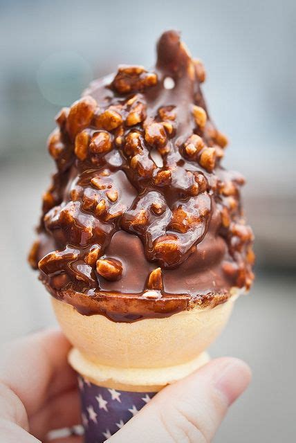 Chocolate Dipped Ice Cream With Nuts Food Desserts Frozen Desserts