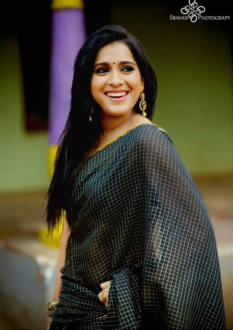 Telugu Tv Actress Rashmi Gautam Photo Shoot In Black Saree Actress