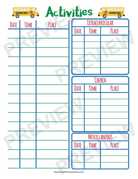 Homeschool Planner Printable Free
