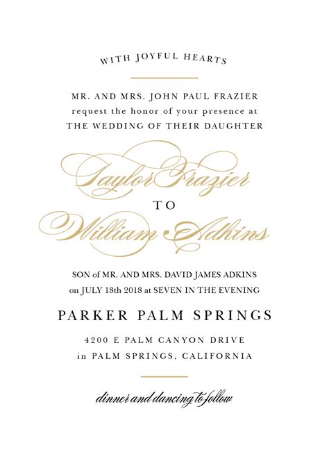 Wedding Invite Wording Template Doctemplates
